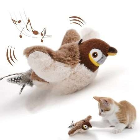 Pajarito Interactivo para Gatos Musical Recargable