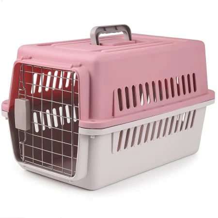 Kennel Transportador para Gatos L50 Rosa