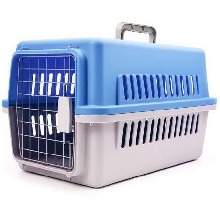 Kennel Transportador para Gatos L50 Celeste